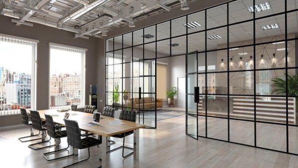 Model 4: Partition divided into square sections, making the office space feel more spacious.