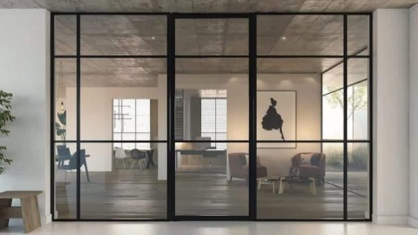 Model 5: Cost-effective aluminum glass partition model for offices.